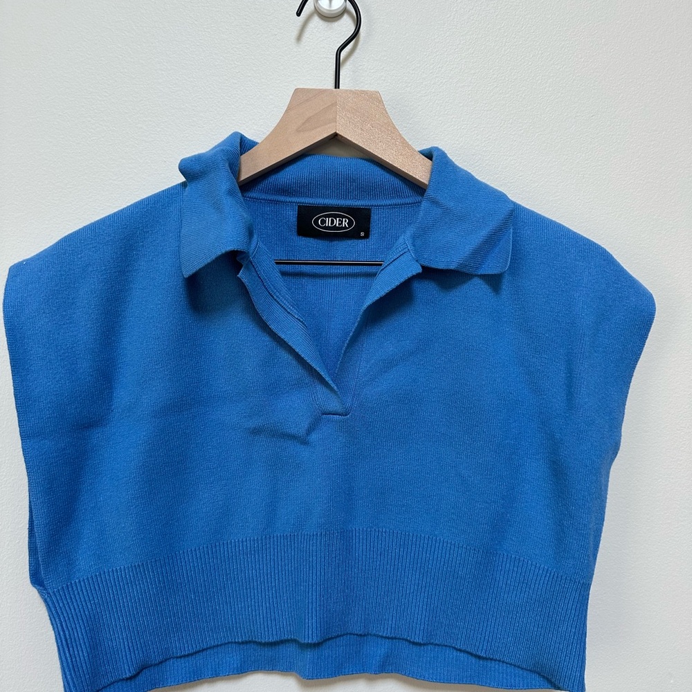 Cider Vibrant Blue Crop Top